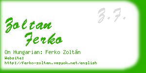 zoltan ferko business card